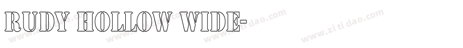 Rudy Hollow Wide字体转换